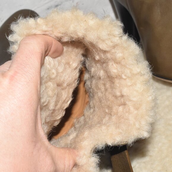 ULLA JOHNSON Stunning Leather Booties with Shearling Line Size Tag: 37 - Picture 9 of 10